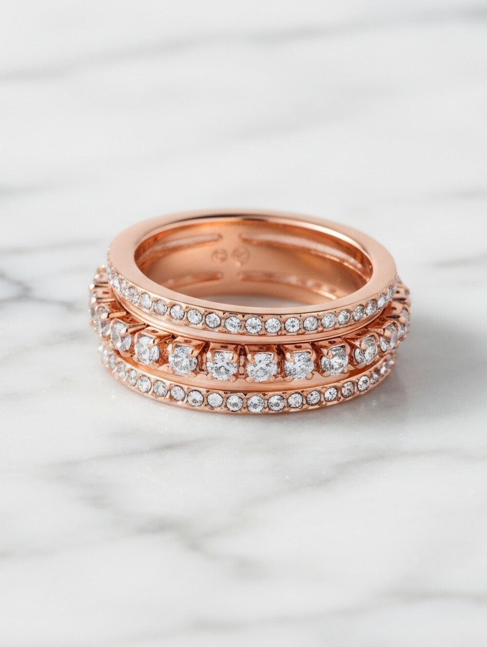 Swarovski Further Ring, Rose-Gold Tone Plated